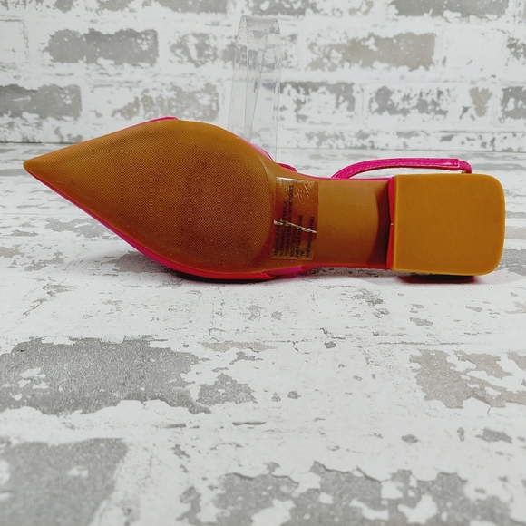 NEW ABOUND Charlatan Clear Strap D'orsay Flat In Pink - Picture 8 of 11